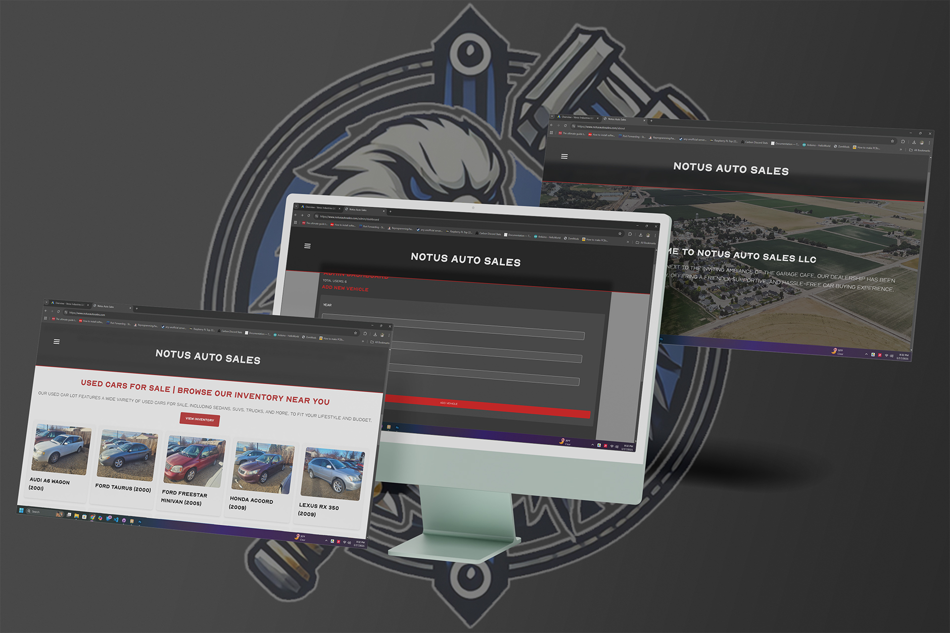 Notus Auto Sales Mockup